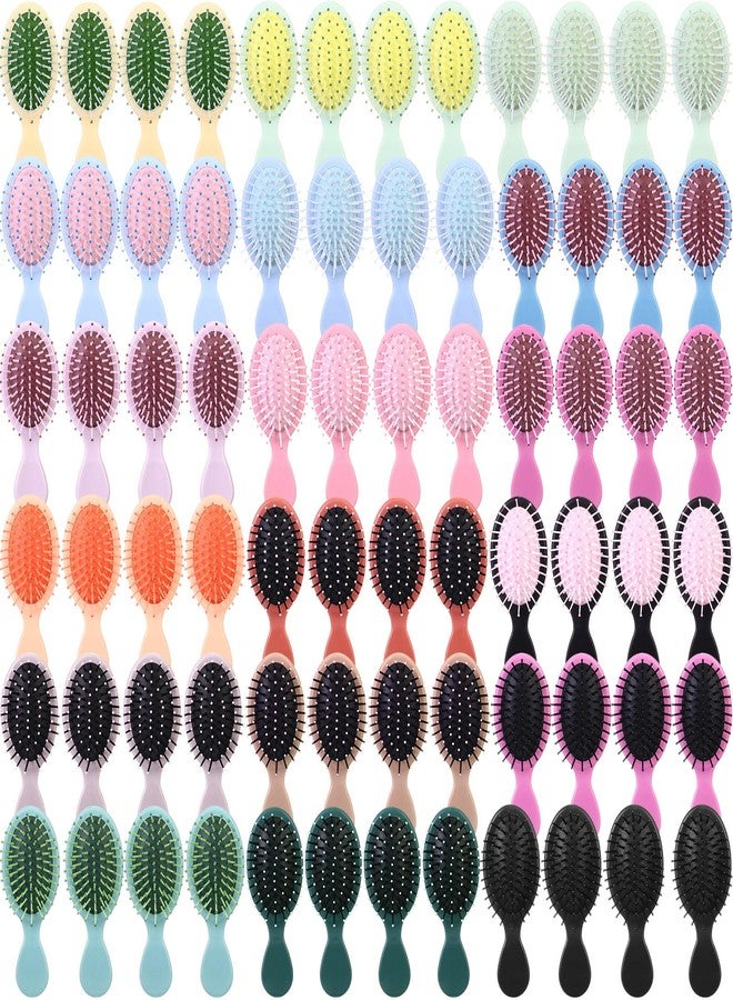 FoldTier 72 Pcs Mini Detangler Hair Brushes Bulk Travel Detangling Brush Soft Bristles Wet Dry Small Hairbrush Comb for Kids Girls Toddler Women Most Hair Types Smoothing with Ease Knots, Multi Color - Image 1